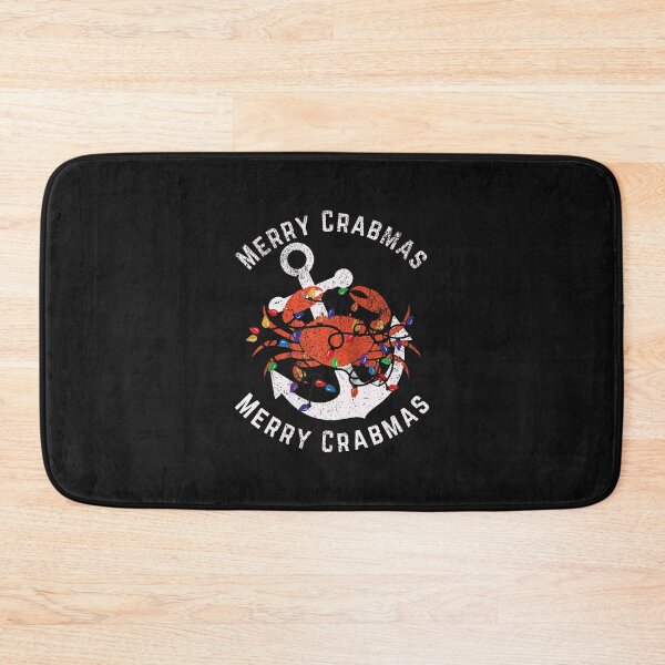 Item preview, Merry Crabmas Crustacean Core Funny Nautical Christmas Crab Raglan designed and sold by HebeReynolds.