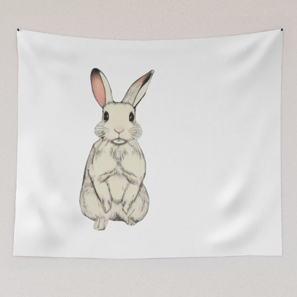 Item preview, White American Cute Rabbit Incoming designed and sold by wigobun.