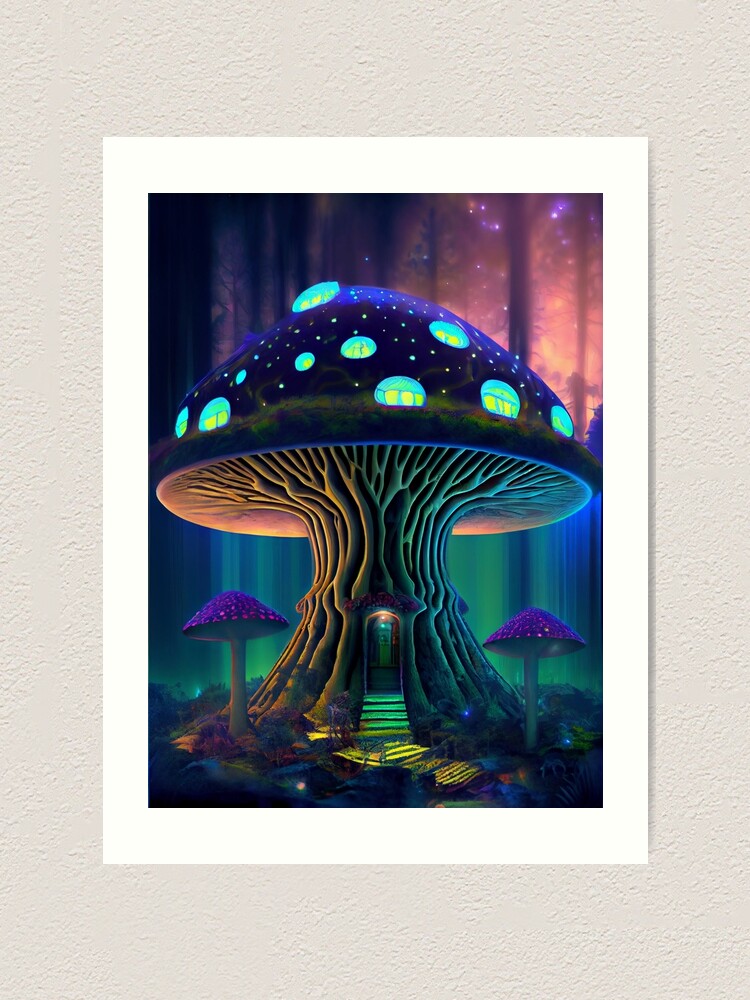 Cartoon Mushroom House - 5D Diamond Painting 