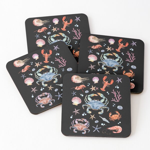 Item preview, Crustaceancore Aesthetic Crustaceans Crab Lobster Shrimp designed and sold by HebeReynolds.
