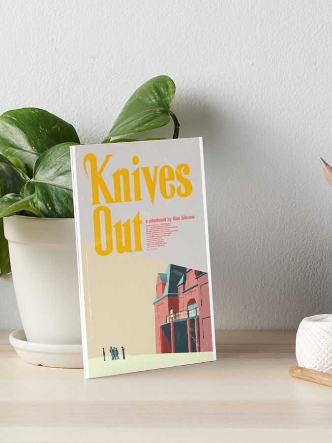 "knives out book cover style movie" Art Board Print for Sale by