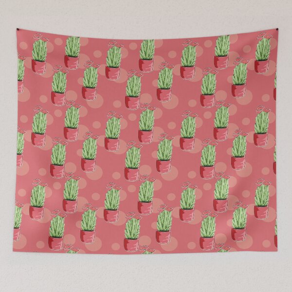 Item preview, Pink Flowering Potted Cactus  designed and sold by LaBellCreative.