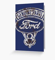Oil Stained Ford Sign Greeting Card