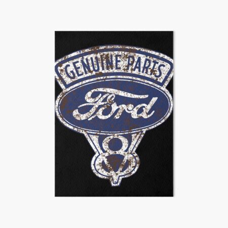 Oil Stained Ford Sign Art Board Print