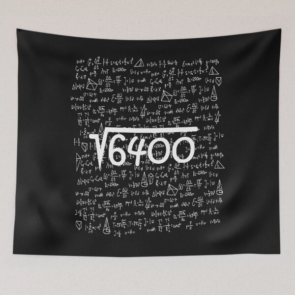 Item preview, 80th Birthday gift square root 6400 funny gift for mathematic lovers designed and sold by lookslooks.