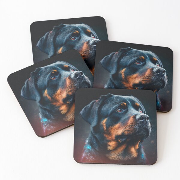 Item preview, Rottweiler portrait (squared) designed and sold by Newtaste-Store.