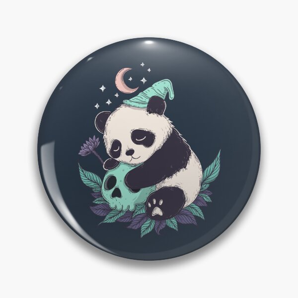 Item preview, Sleepy panda and skull designed and sold by Jess.a.creates.