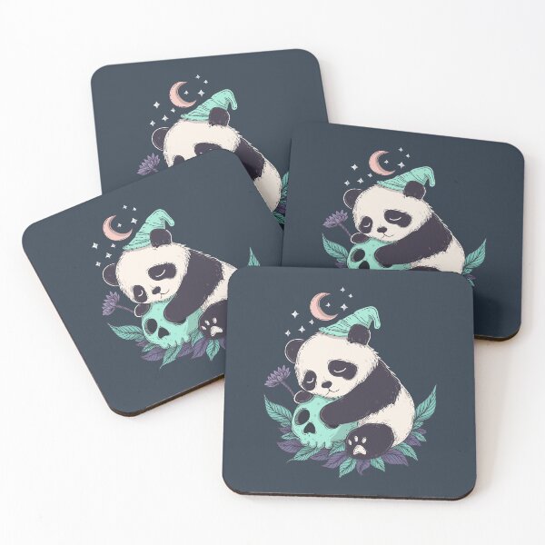 Item preview, Sleepy panda and skull designed and sold by Jess.a.creates.