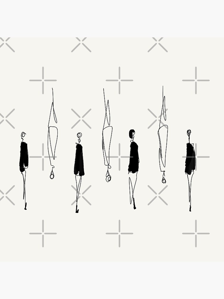 "People Silhouettes 8 - Minimalist People Drawings" Poster for Sale by