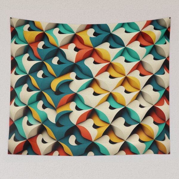Item preview, geometric wave pattern designed and sold by Argemonia.
