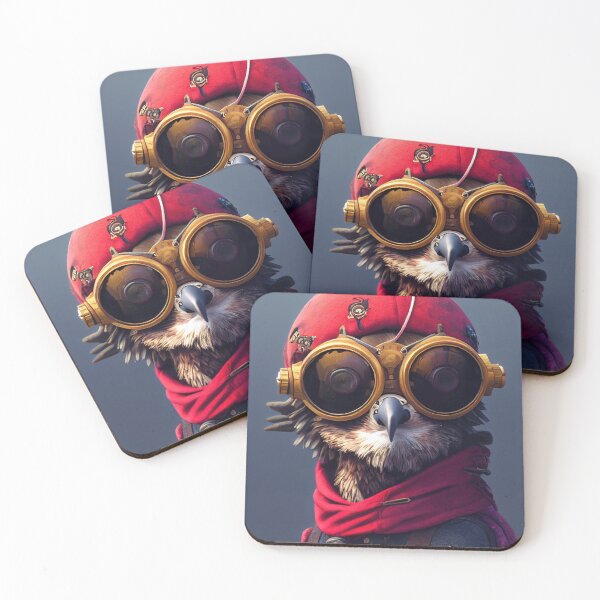 Item preview, Cute Cyberpunk Pirate Golden Eagle. designed and sold by MimozaStudio.