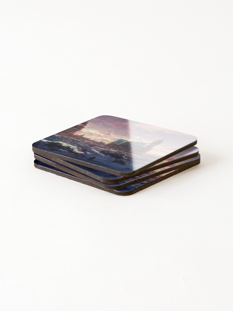 Thumbnail 4 of 5, Coasters (Set of 4), Snowfall designed and sold by RicoInStudios.