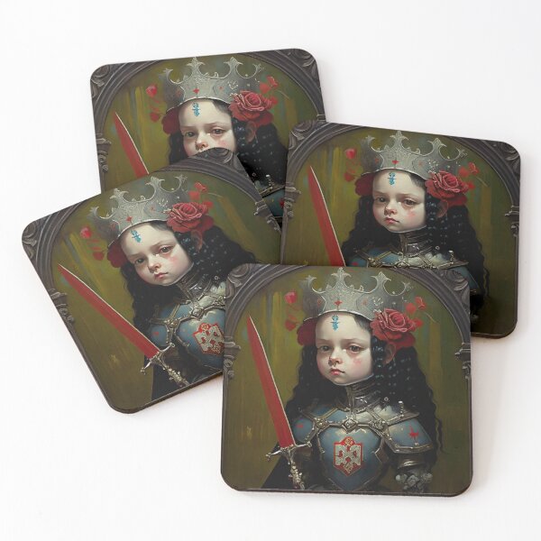 Item preview, Child Queen in Surreal Knights Templar influenced Art. designed and sold by The-Dark-Art.