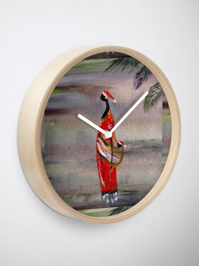 Alternate view of Merry Xmas. Funny design Clock