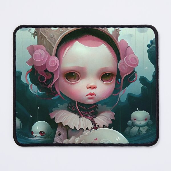 Item preview, Captivating and Chic: A Cute Gothic Girl Poses in Surrealist Style designed and sold by The-Dark-Art.
