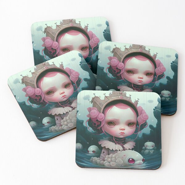 Item preview, Captivating and Chic: A Cute Gothic Girl Poses in Surrealist Style designed and sold by The-Dark-Art.