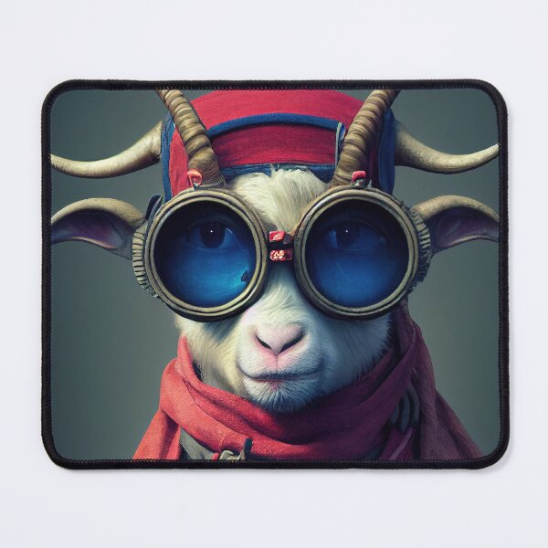 Item preview, Cyberpunk Pirate Goat designed and sold by MimozaStudio.
