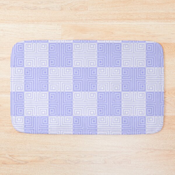 Item preview, Pastel Blue Greek Key Pattern Checkered designed and sold by Tamas Das.