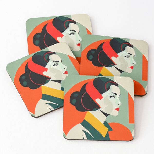 Item preview, Bauhaus Portret of Young Woman, Art and Design designed and sold by KOTOdesign.