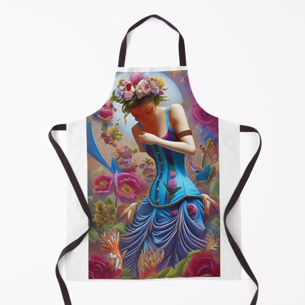 Item preview, Blue corset with flowers designed and sold by zorropriest.