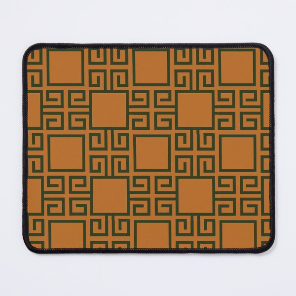 Item preview, Brown Greek Key Pattern Checkered designed and sold by Tamas Das.
