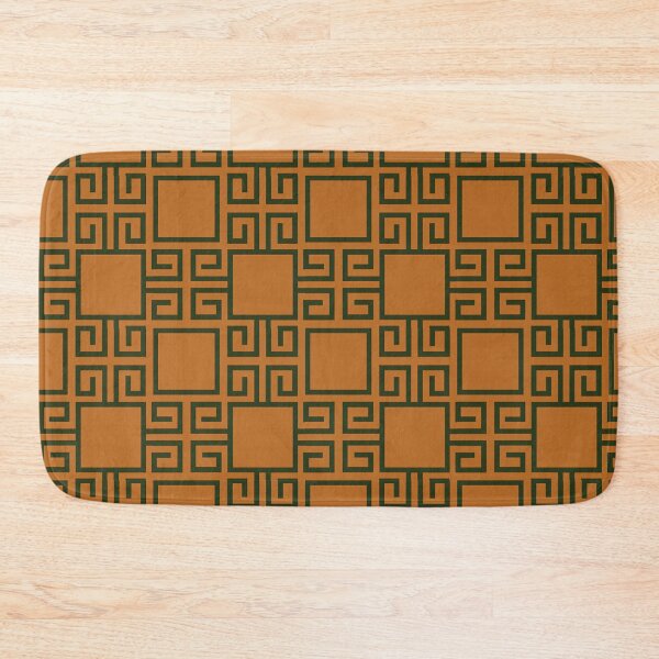 Item preview, Brown Greek Key Pattern Checkered designed and sold by Tamas Das.