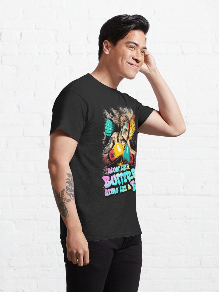 Thumbnail 5 of 7, Classic T-Shirt, Float Like a Butterfly Sting Like A Bee designed and sold by Randy Verschueren.