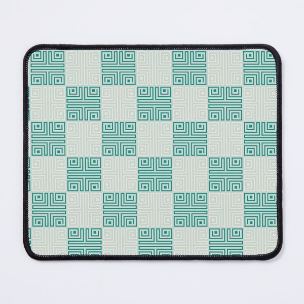 Item preview, Pastel Green Greek Key Pattern Checkered designed and sold by Tamas Das.