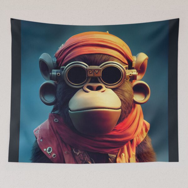 Item preview, Cyberpunk Pirate Gorilla designed and sold by MimozaStudio.