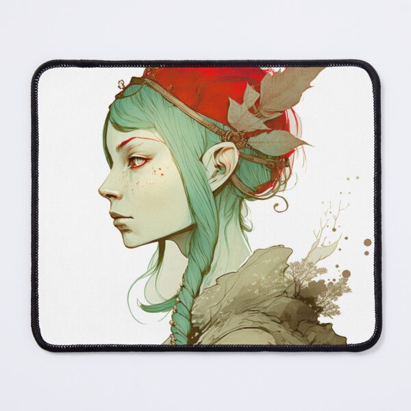 Item preview, Watercolor of Wood Elf Woman designed and sold by Cycle-Seven.