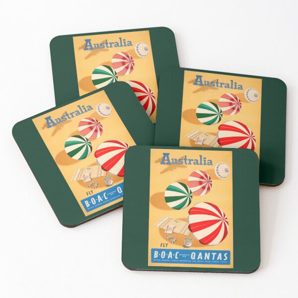 Item preview, 1950s Australia Sunshine And Surf BOAC Qantas Advertising        designed and sold by grainnekerenza.