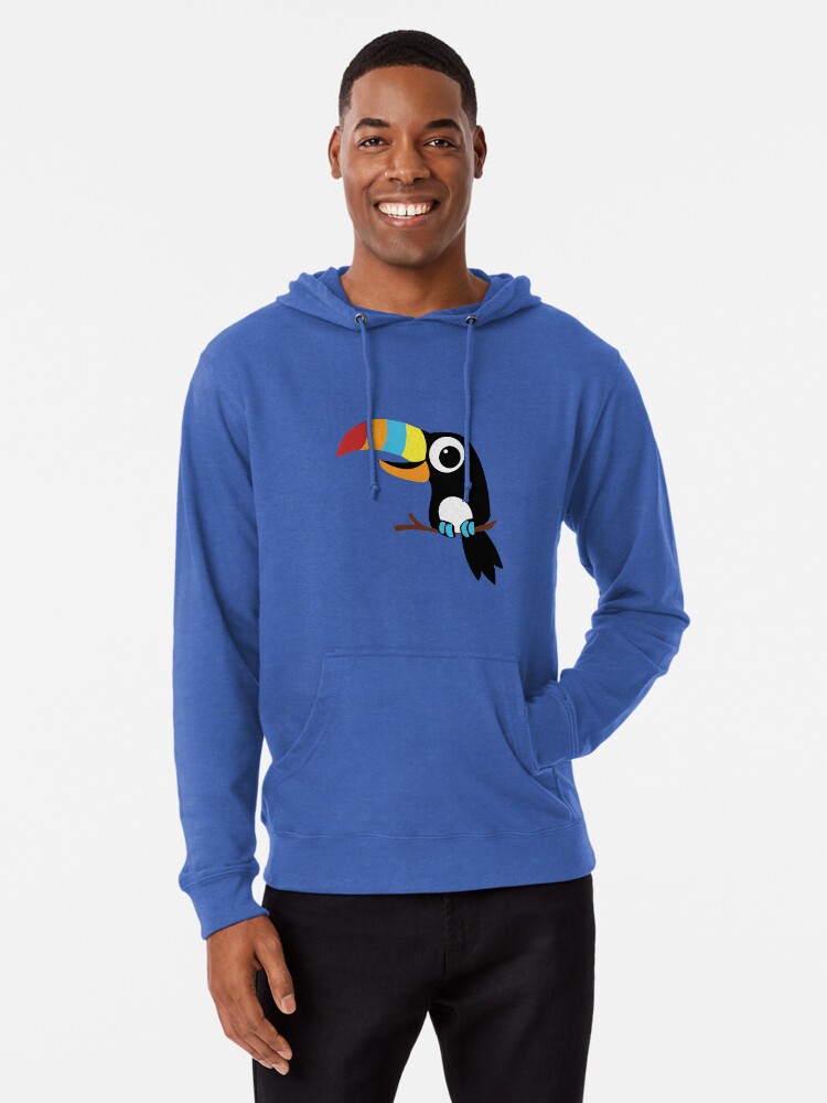 Alternate view of Toucan Cartoon - Bright Fun Colours Lightweight Hoodie