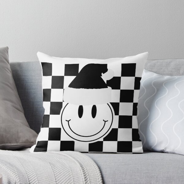 Aperçu de l'œuvre Joyeux Noël Smiley Face sur Checker Board. créée et vendue par PreppyRiot.