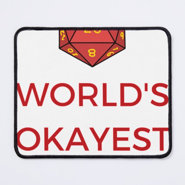 Item preview, World_s Okayest Warlock with D20 Dice designed and sold by OldCityPrints.