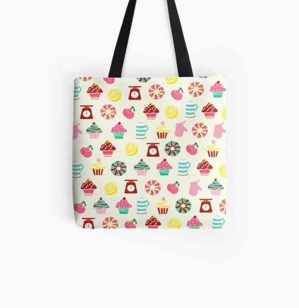 Cupcake Design All Over Print Tote Bag