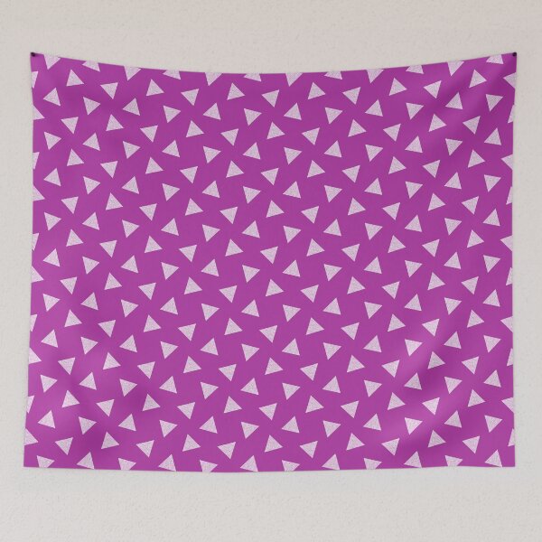 Item preview, White textured triangles on purple designed and sold by tetibright.