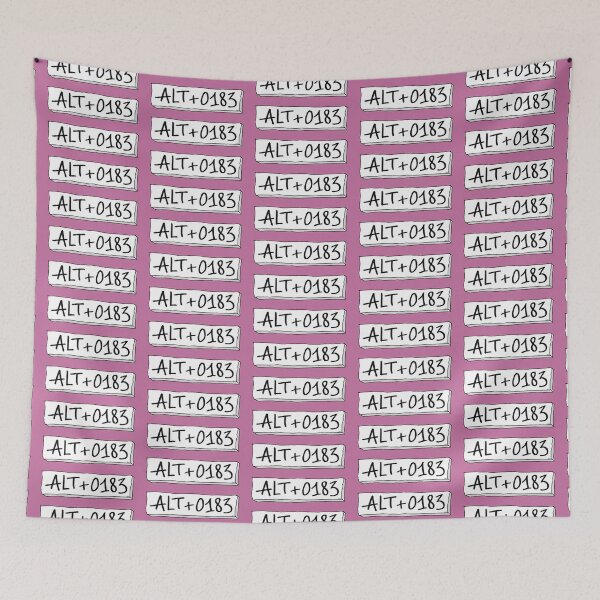 Artikelvorschau, ALT+0183 Mittelpunkt, inklusive Schrift (weiß, altrosa Hintergrund) entworfen und verkauft von MentaLee.