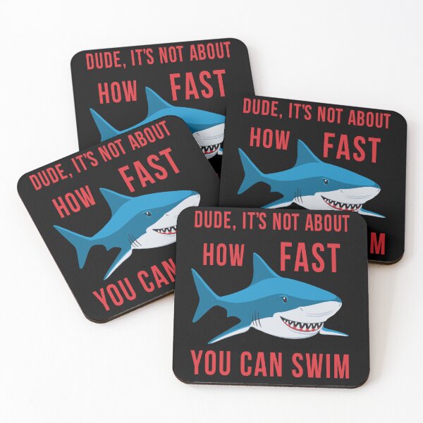 Item preview, Swimming Happy And Funny Shark Swimmer designed and sold by Zagach Letters.