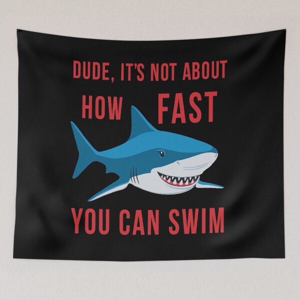 Item preview, Swimming Happy And Funny Shark Swimmer designed and sold by Zagach Letters.