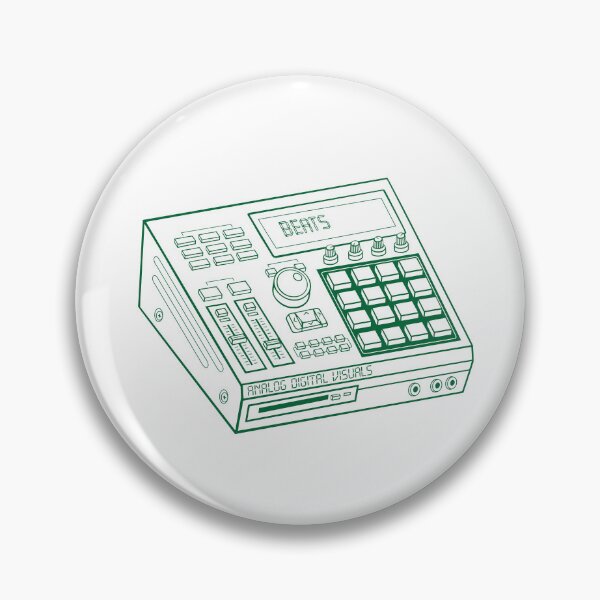 Item preview, Hip Hop Sampler Retro Graphic (Cadmium Green Lines) Analog / Music designed and sold by analogdigitalvz.