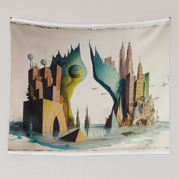 Item preview, Surrealist Cityscape I designed and sold by Red-Alien.