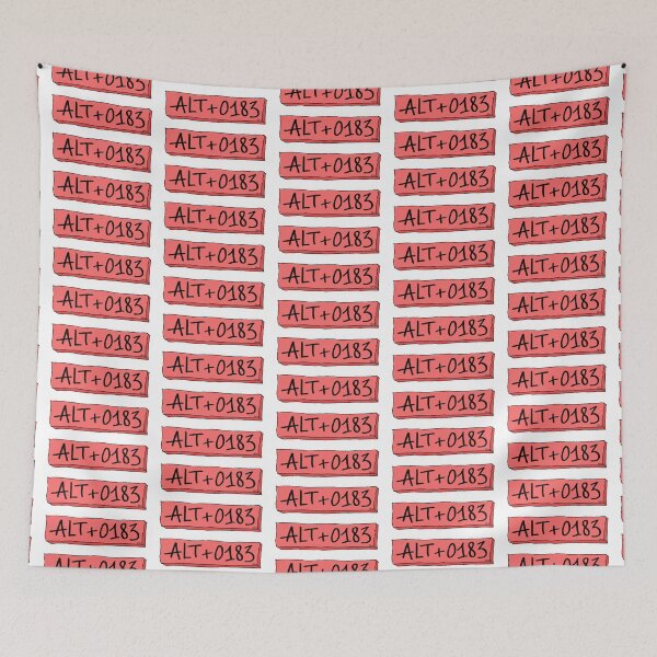 Artikelvorschau, ALT+0183 Mittelpunkt , inklusive Schrift (roter, weißer Hintergrund) entworfen und verkauft von MentaLee.