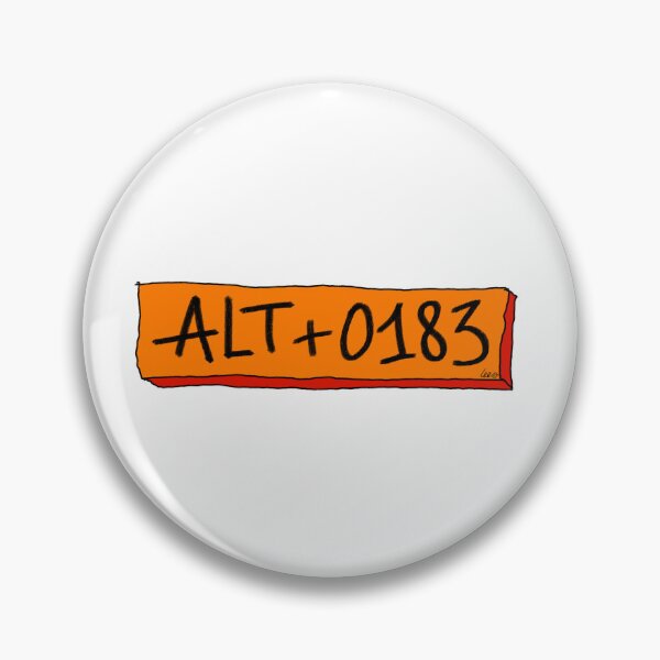 Artikelvorschau, ALT+0183 Mittelpunkt , inklusive Schrift (orange, weißer Hintergrund) entworfen und verkauft von MentaLee.