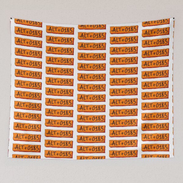Artikelvorschau, ALT+0183 Mittelpunkt , inklusive Schrift (orange, weißer Hintergrund) entworfen und verkauft von MentaLee.