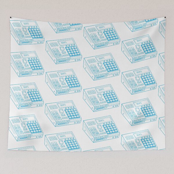 Item preview, Hip Hop Sampler Retro Graphic (Vivid Cerulean Lines) Analog / Music designed and sold by analogdigitalvz.