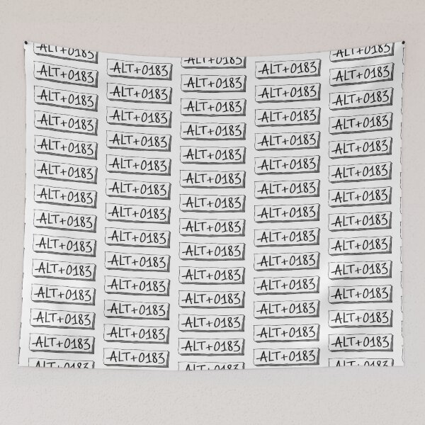 Artikelvorschau, ALT+0183 Mittelpunkt, inklusive Schrift (grauer, weißer Hintergrund) entworfen und verkauft von MentaLee.