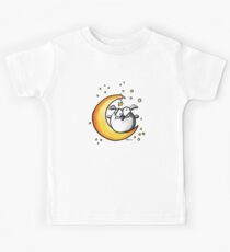 Owl in the moon - Cartoon - Comic - Gift - Night Kids Tee