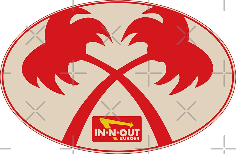"IN-N-OUT BURGER Palm Trees" Stickers by hilda74 | Redbubble