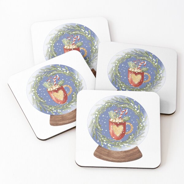 Item preview, Snow Globe Winter Drinks 1 designed and sold by TasimaDesign.