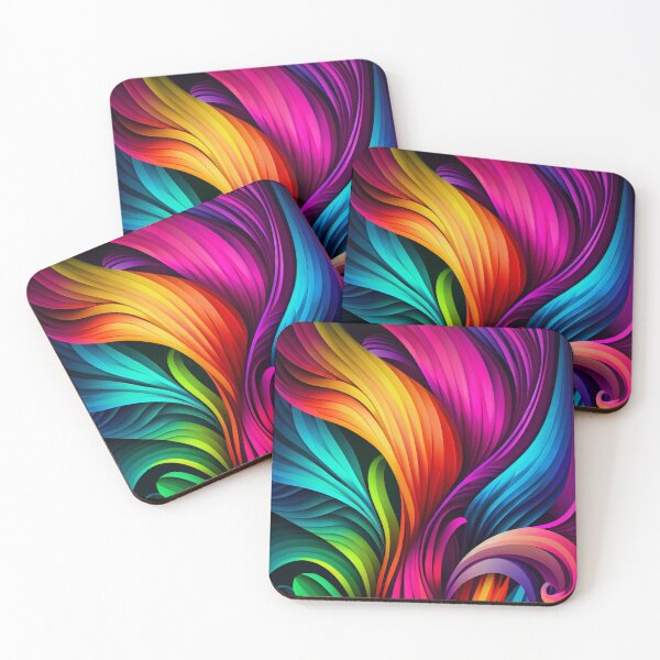 Item preview, Rainbow Flames Painting Artwork designed and sold by KOTOdesign.